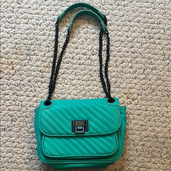 Badgley Mischka Handbags - Badgley Mischka Aqua Quilted Bag